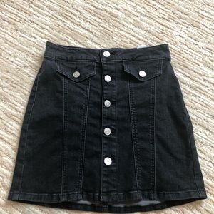 black denim skirt
